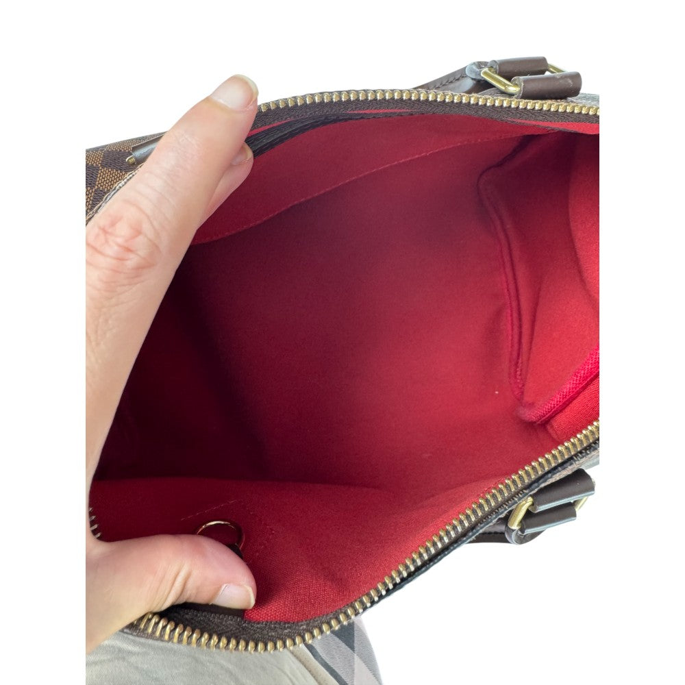 Pre-loved Louis Vuitton Speedy 30 in Damier Ebene with Twilly Wrap – Guaranteed Authentic