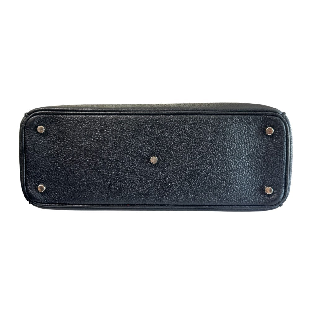 Pre-Owned Dior Diorever Black Grained Leather Tote with Shoulder Strap