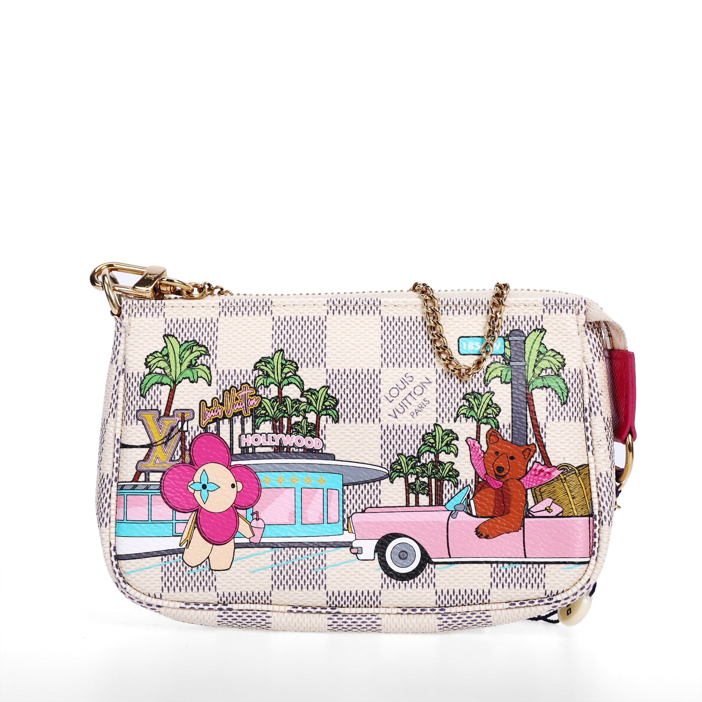 Pre-Owned Louis Vuitton Pochette Accessoires in Damier Azur Canvas Hollywood Animation