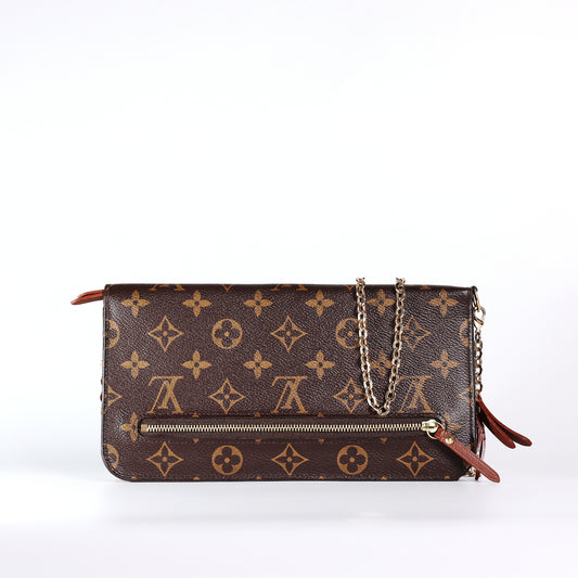 Pre-Owned Louis Vuitton Monogram Canvas Felicie Chain Wallet