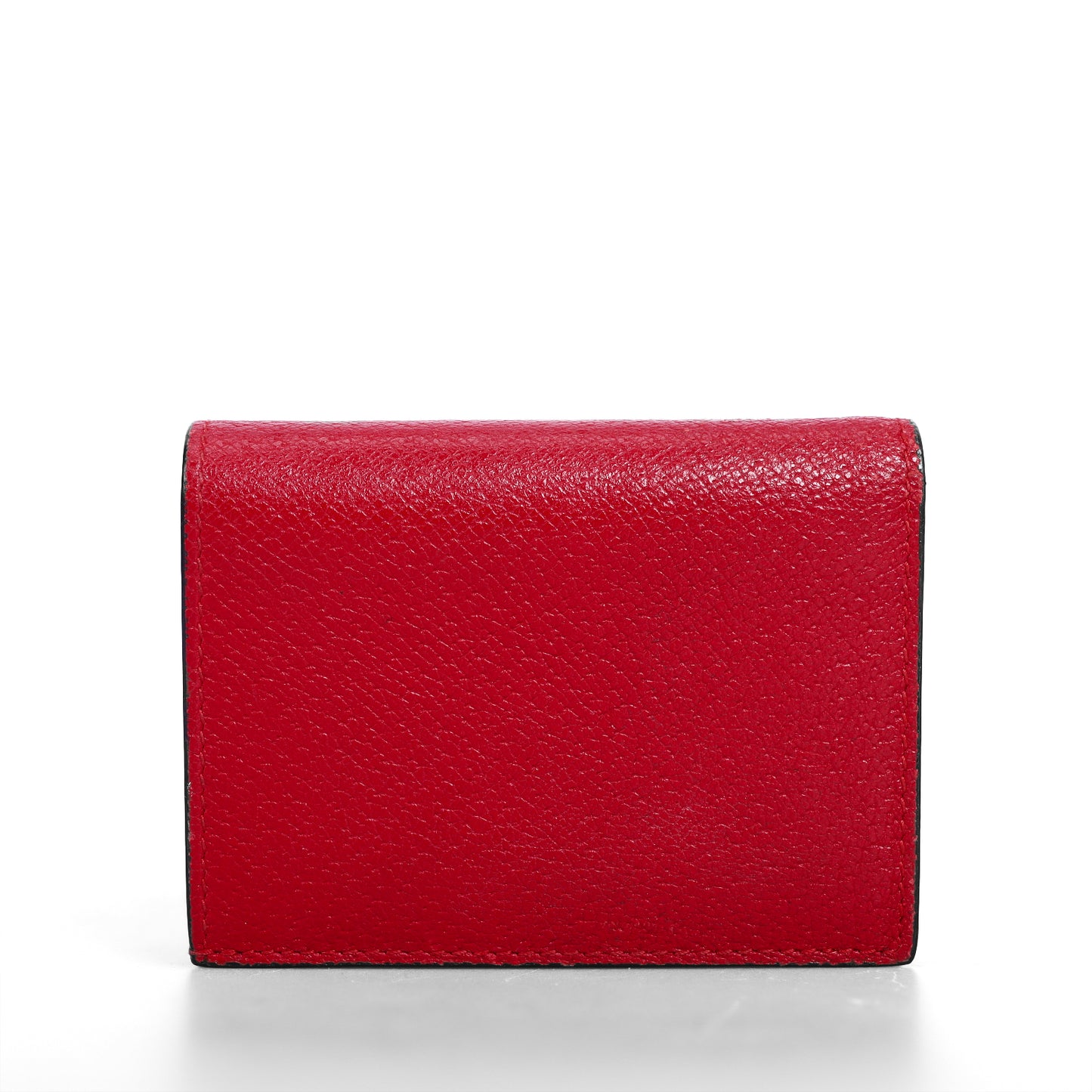 Pre-Owned Gucci Embroidered Floral Wallet in Red Leather with Crystal GG Logo
