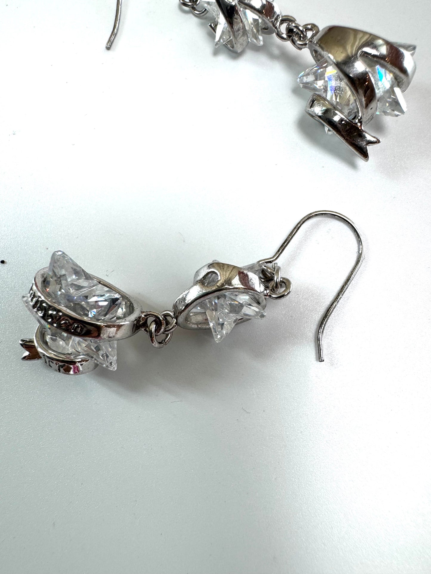 Pre-Owned Dior Crystal Star Drop Earrings