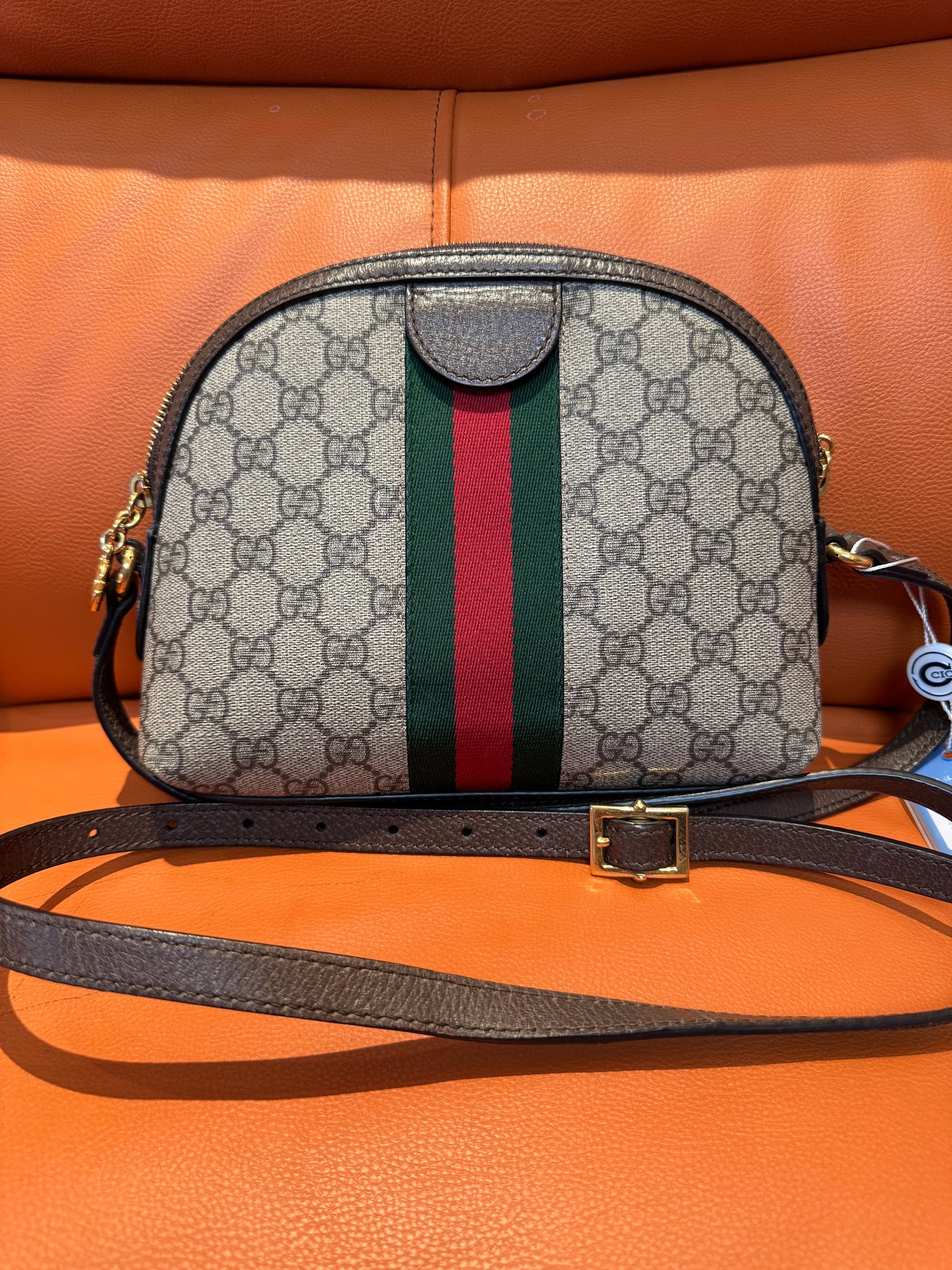Pre-Loved Gucci Ophidia GG Supreme Mini Crossbody Bag