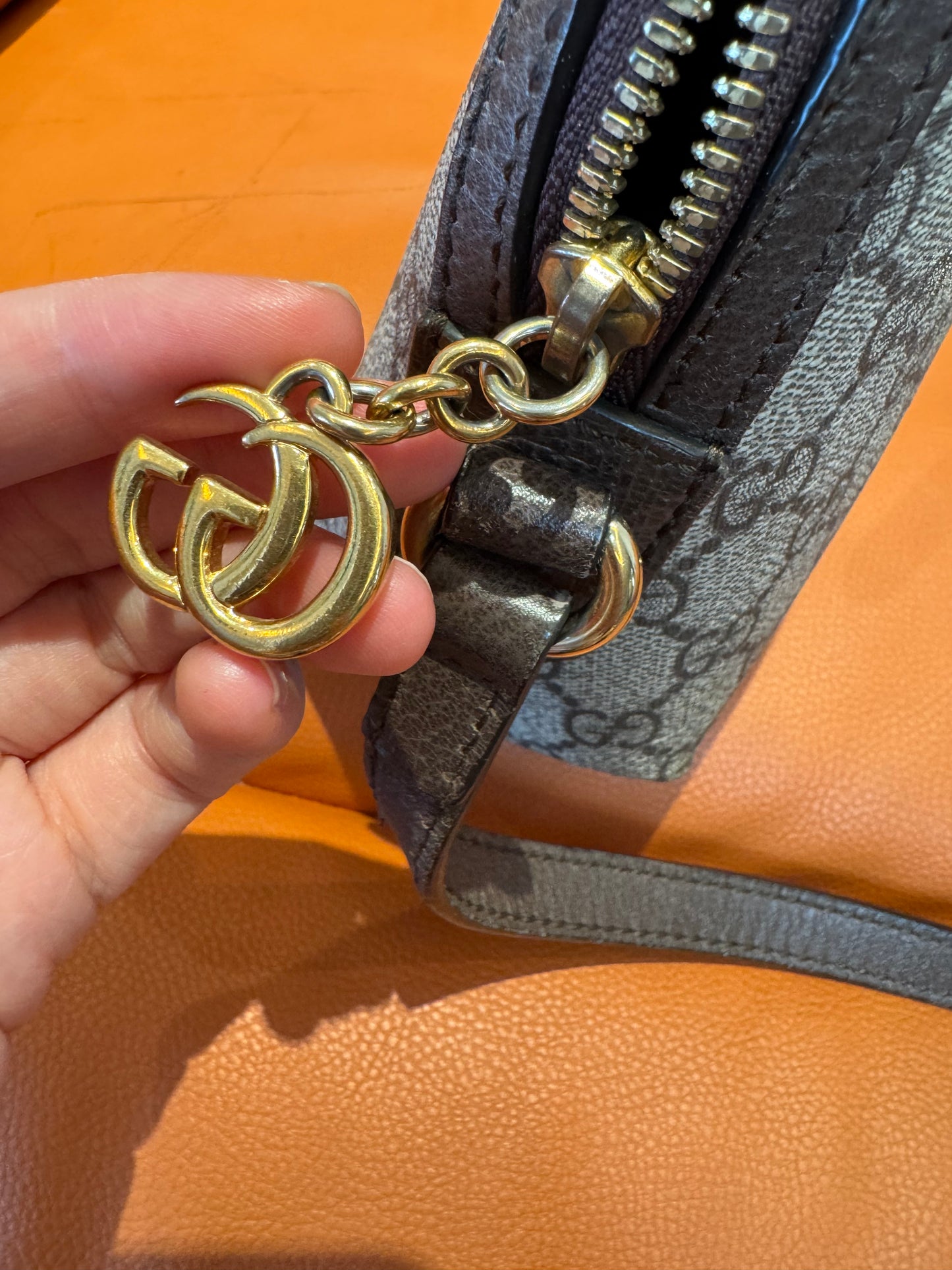 Pre-Loved Gucci Ophidia GG Supreme Mini Crossbody Bag
