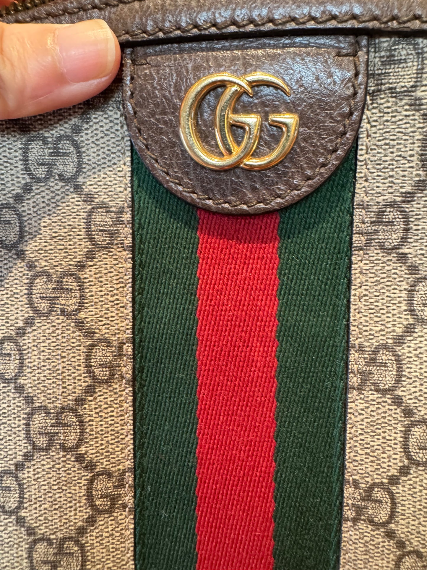 Pre-Loved Gucci Ophidia GG Supreme Mini Crossbody Bag
