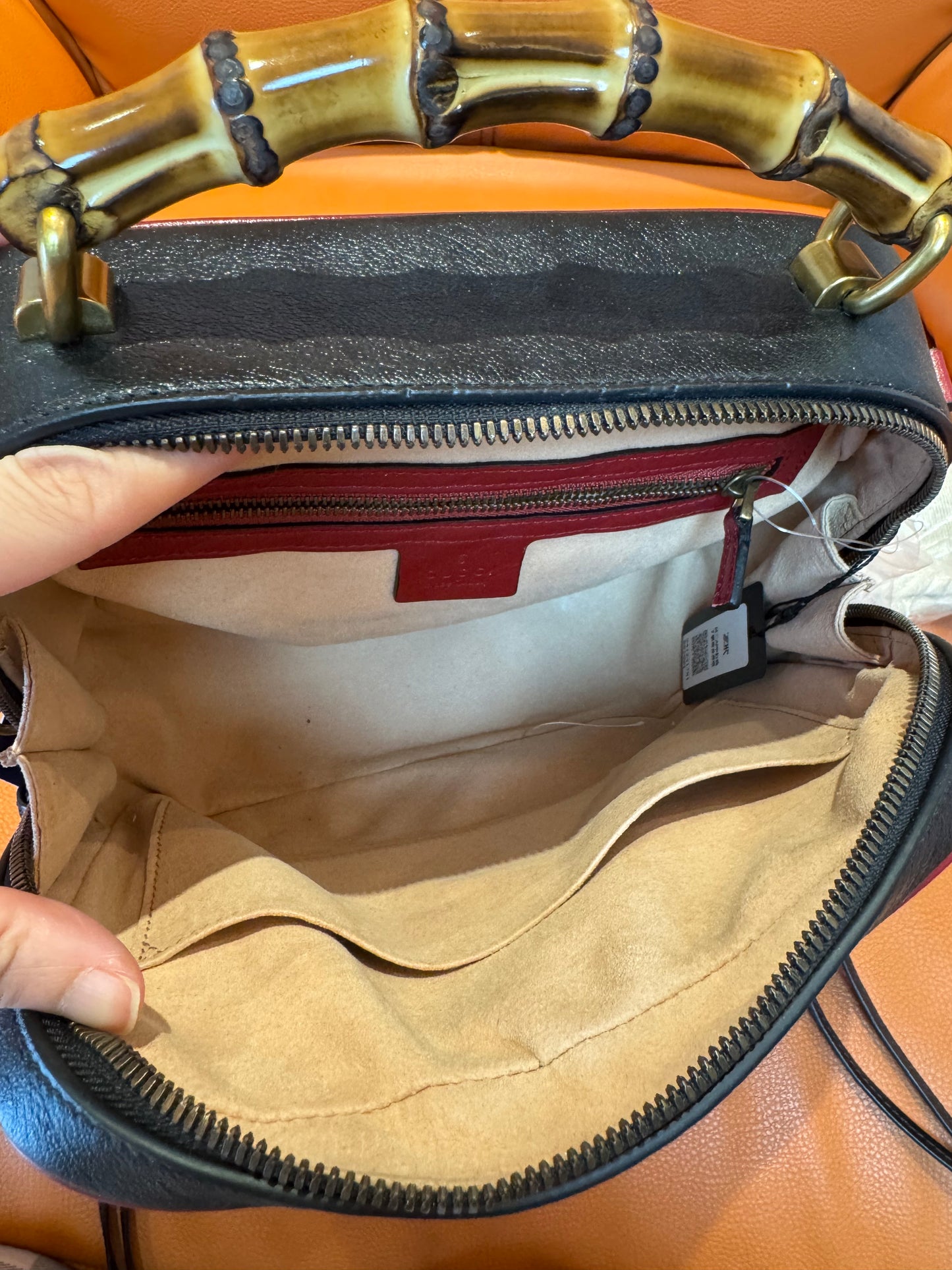 Pre-Loved Gucci GG Marmont Bamboo Handle Shoulder Bag – Black Quilted Leather