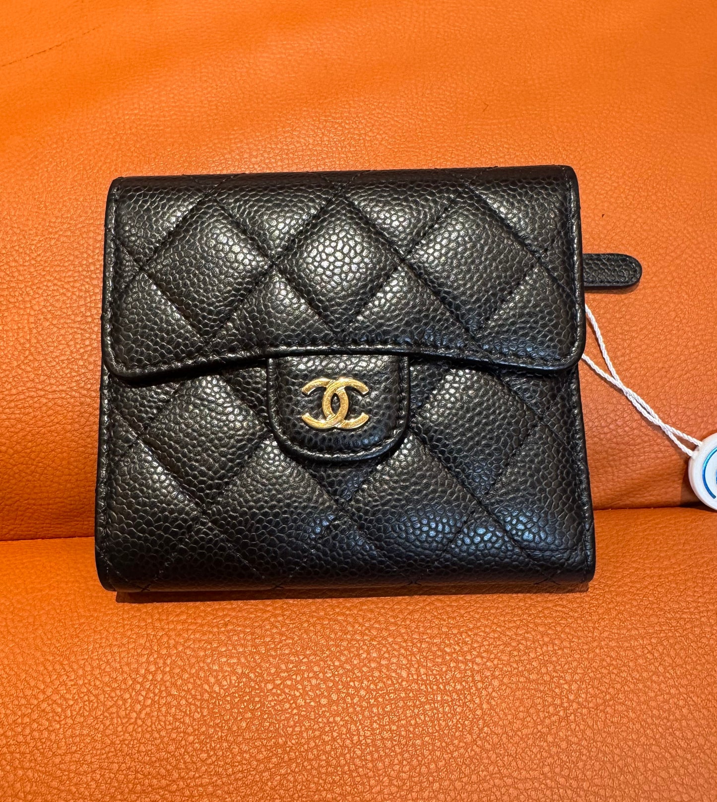 Pre-Loved CHANEL Black Caviar Leather Wallet