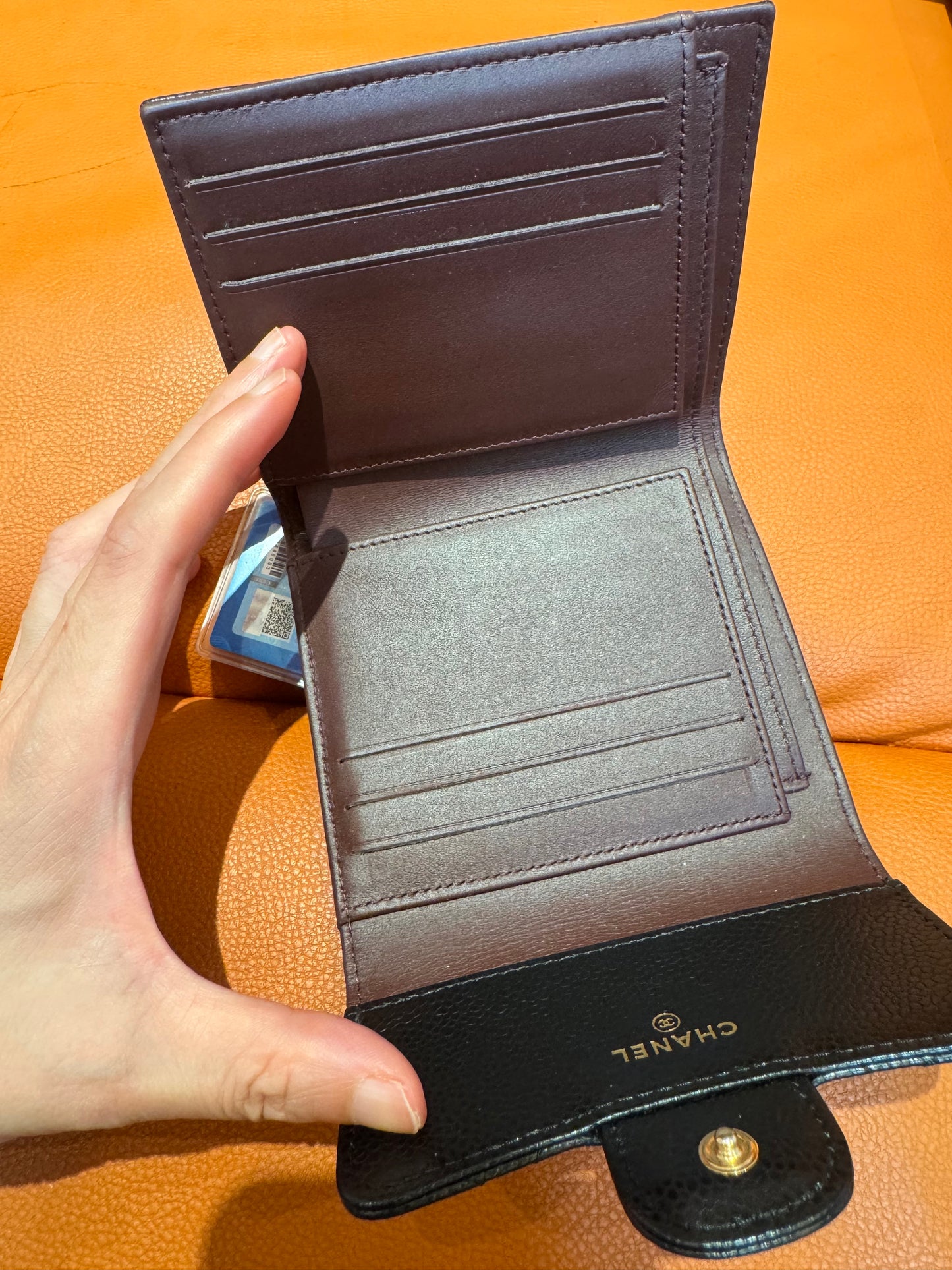 Pre-Loved CHANEL Black Caviar Leather Wallet