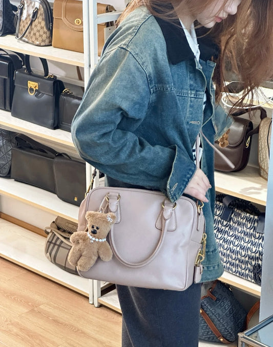Pre-loved Kate Spade Saffiano Leather Satchel in Mauve Pink