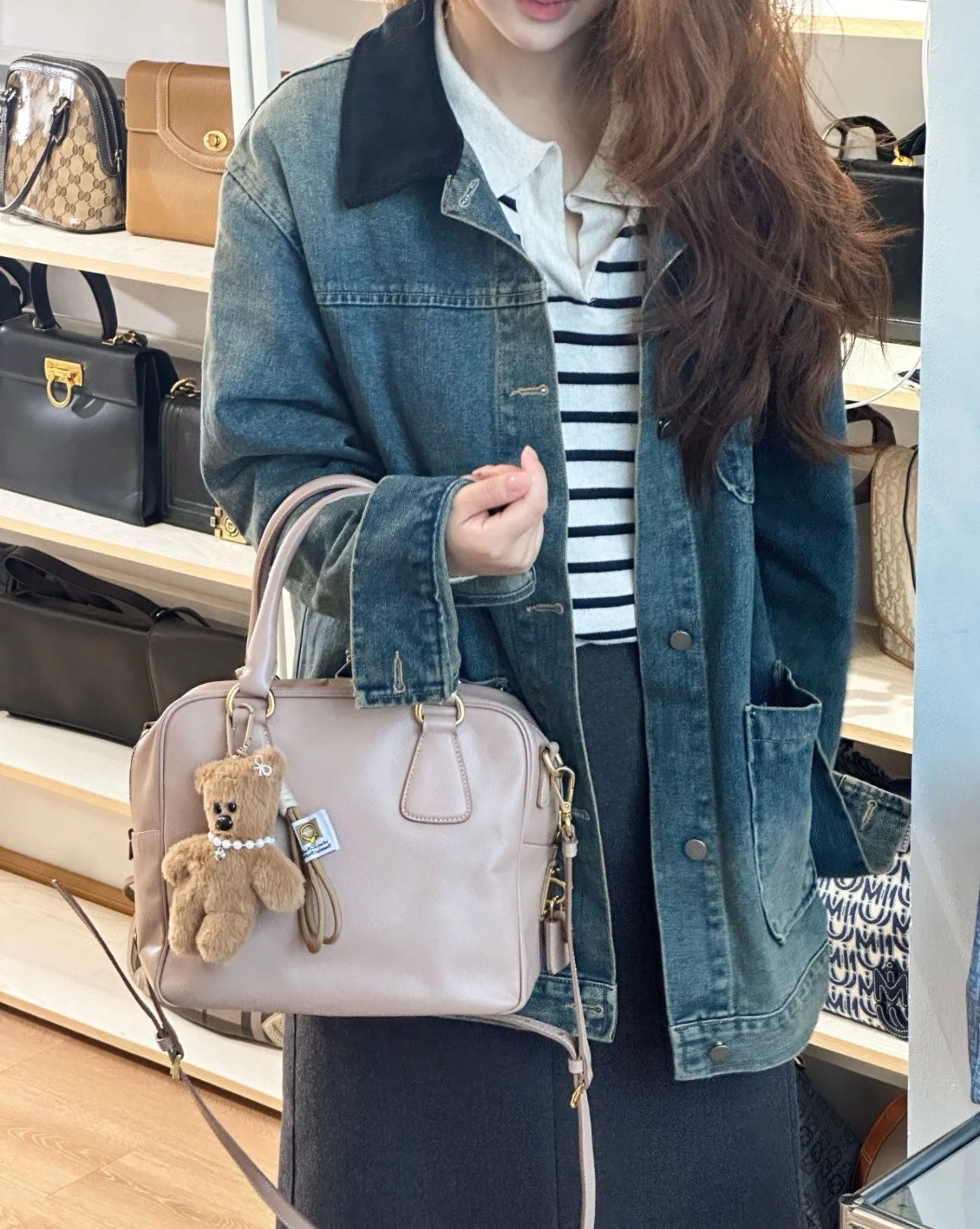 Pre-loved Kate Spade Saffiano Leather Satchel in Mauve Pink