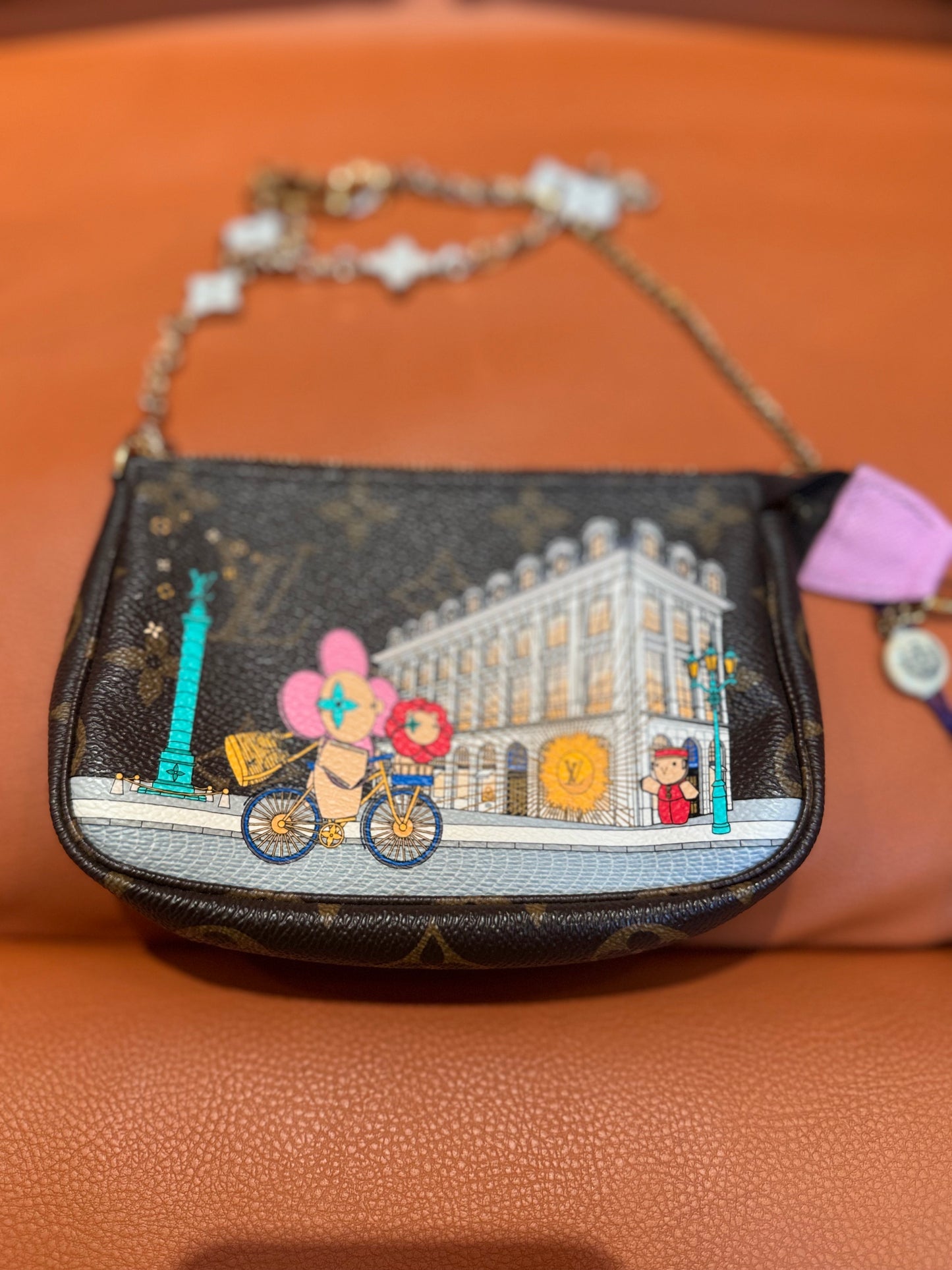 Pre-Loved Limited Edition Mini Canvas Pouch – Paris Street Art Design