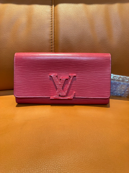 Pre-Loved Pink Epi Leather Flap Wallet – Elegant & Iconic