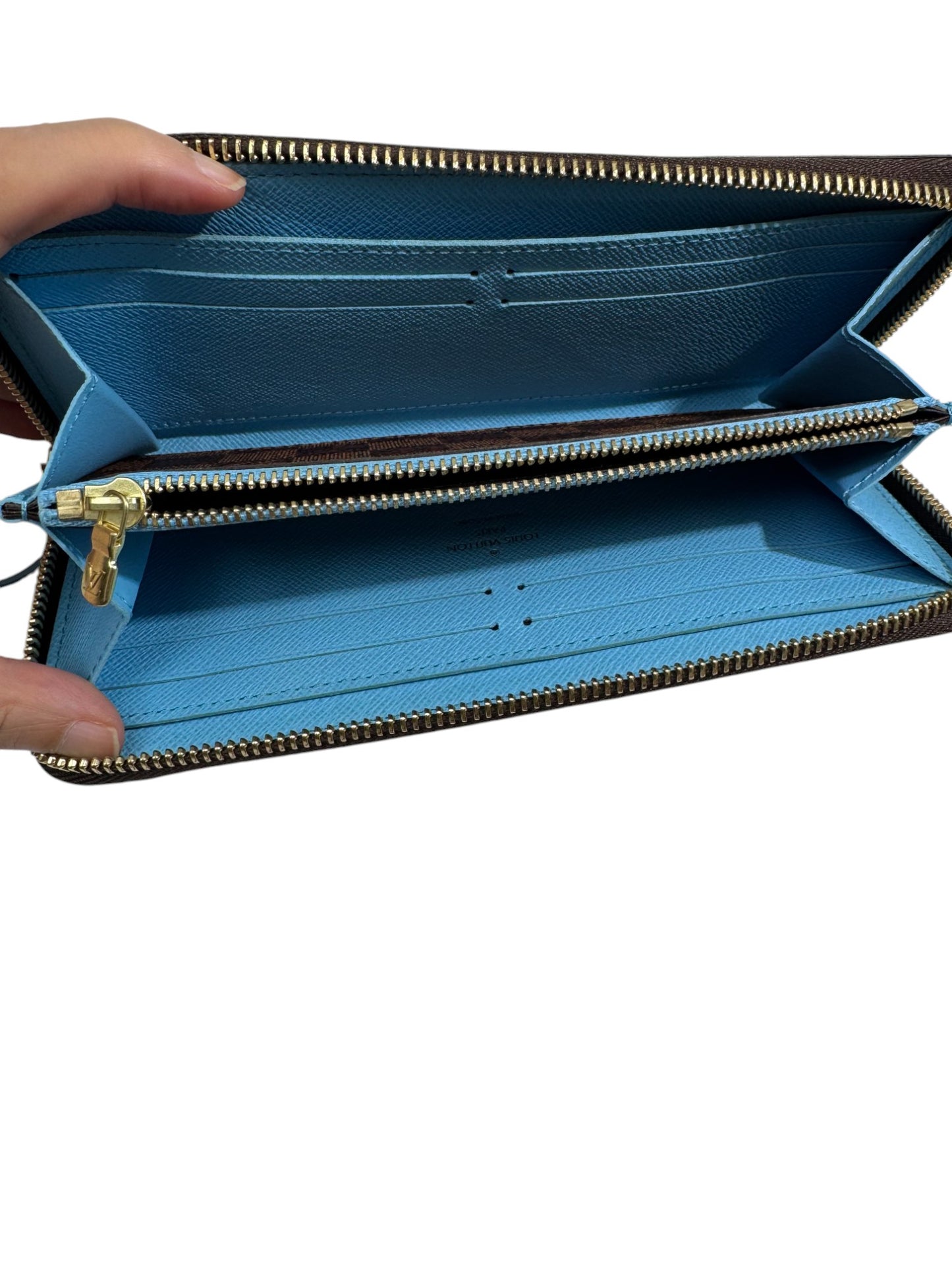 Pre-Owned Louis Vuitton Zippy Wallet in Damier Ebene Canvas with Penguin Animation
