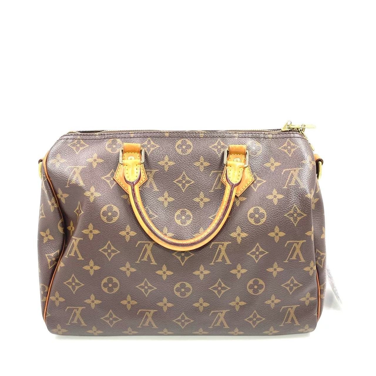 Pre-Owned Louis Vuitton Speedy 35 Monogram Canvas Bag with Strap and Lock