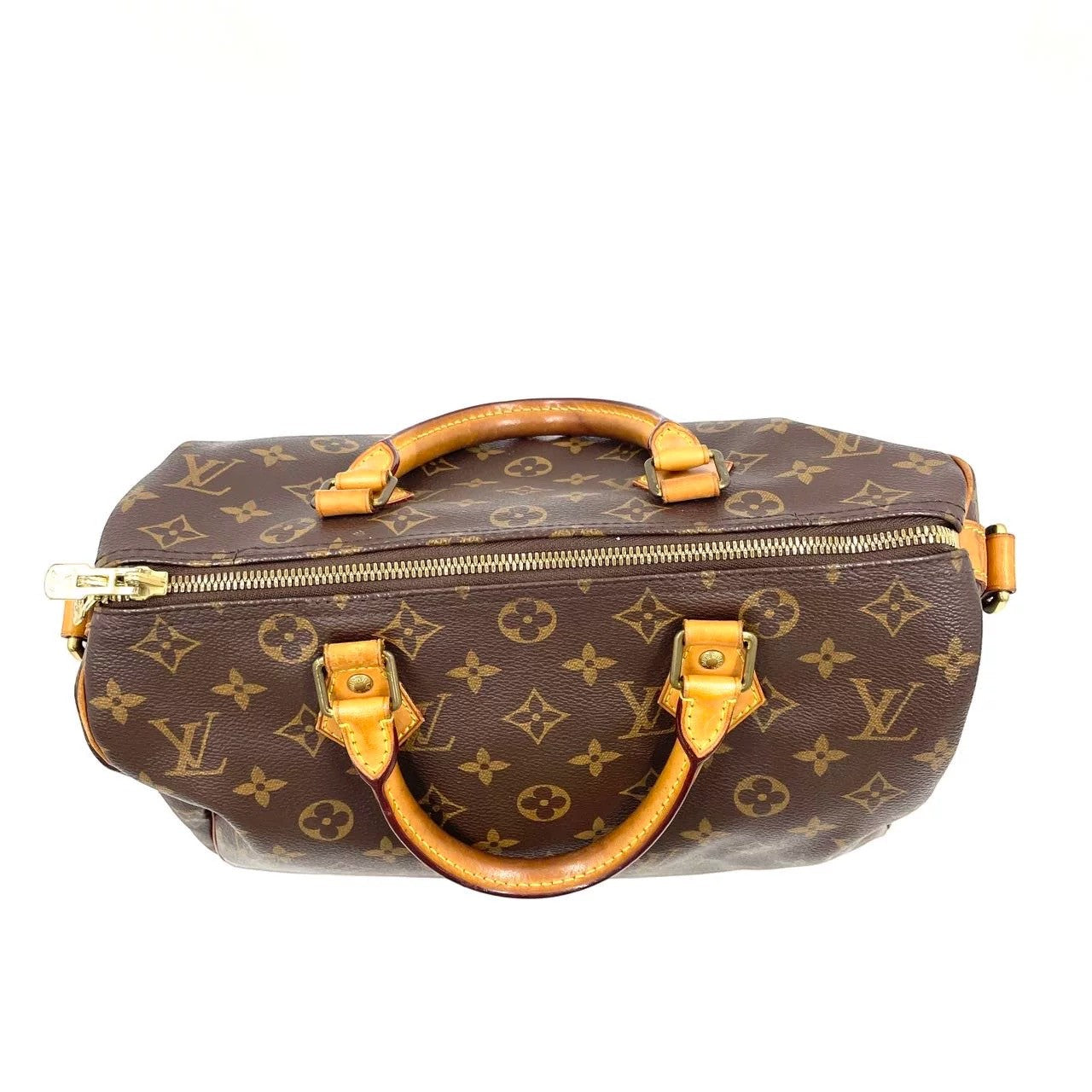 Pre-Owned Louis Vuitton Speedy 35 Monogram Canvas Bag with Strap and Lock
