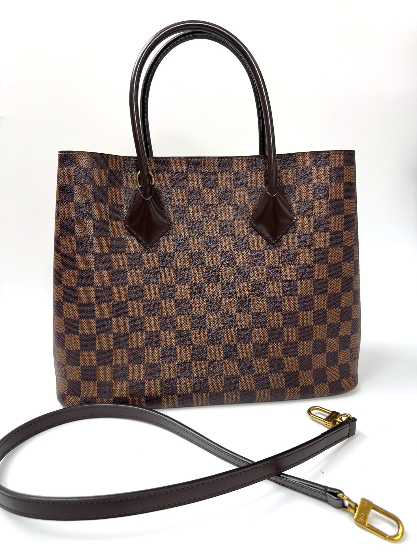 Pre-Owned Louis Vuitton V Tote MM in Damier Ebene Canvas
