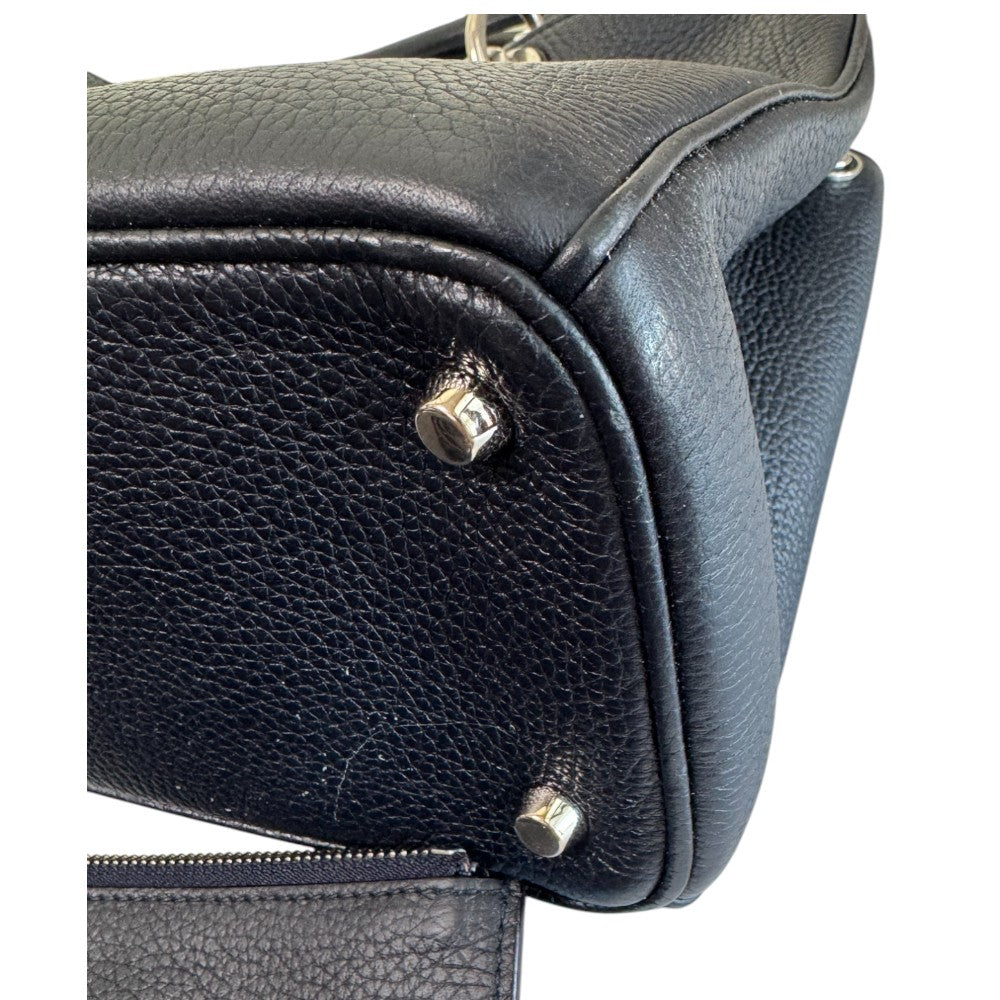 Pre-Owned Dior Diorever Black Grained Leather Tote with Shoulder Strap