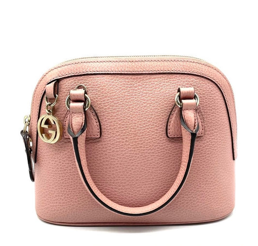 Pre-Owned Gucci Soho Small Dome Satchel in Pink Leather