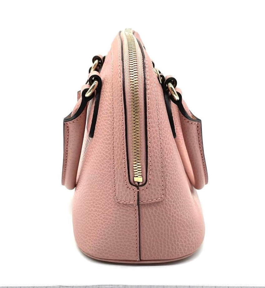 Pre-Owned Gucci Soho Small Dome Satchel in Pink Leather