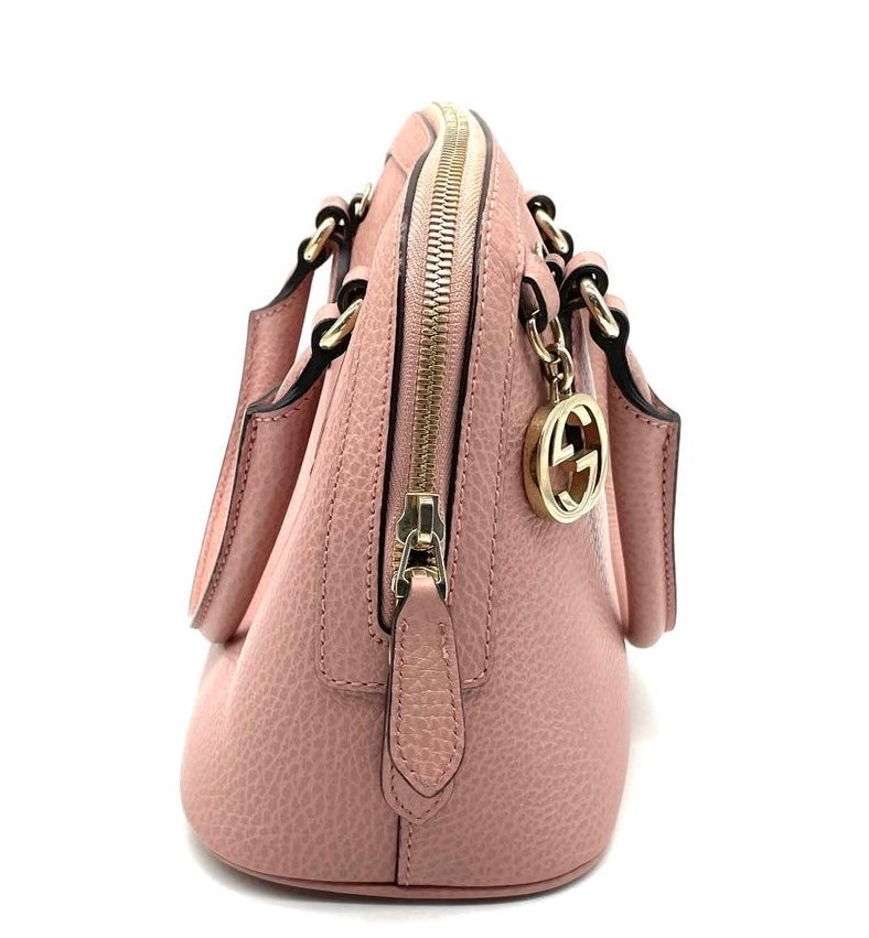 Pre-Owned Gucci Soho Small Dome Satchel in Pink Leather