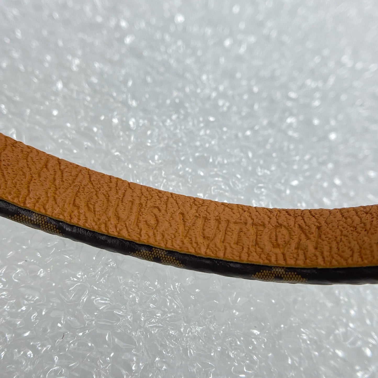 Pre-Owned Louis Vuitton Monogram Bracelet with Gold-Tone Lock Charm